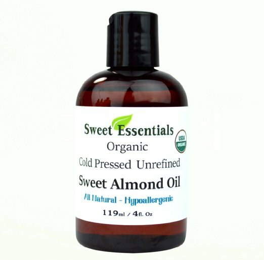 Sweet Essentials 100% Pure Certified Organic Unrefined Sweet Almond Oil